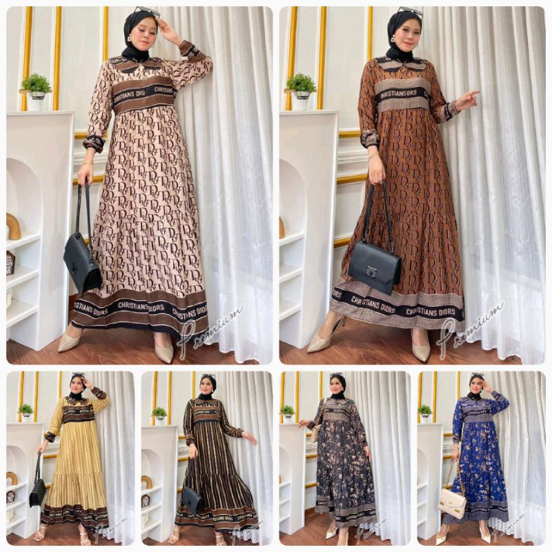 Gamis Viral Cristian Dior's Rayon Armor Premium