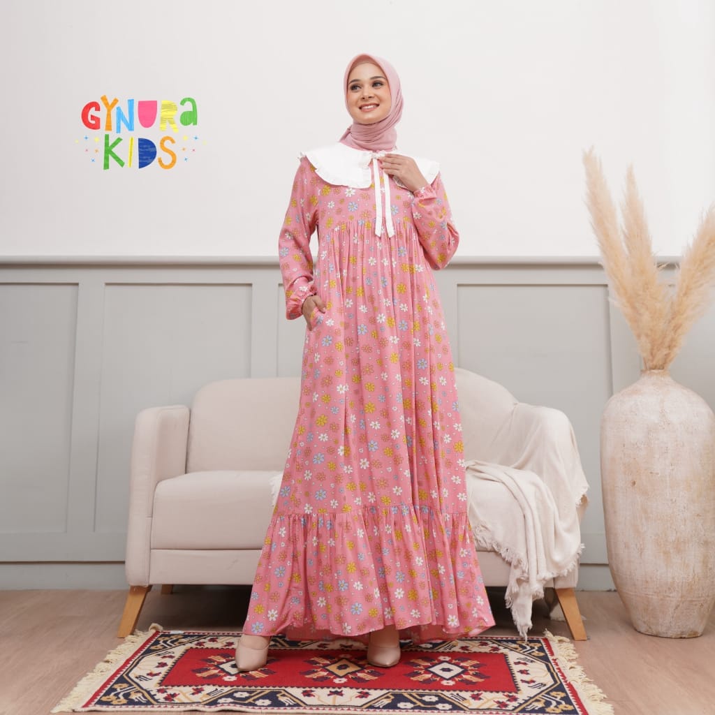 Gamis rayon HDD 03 gynurakids homedress daily wear