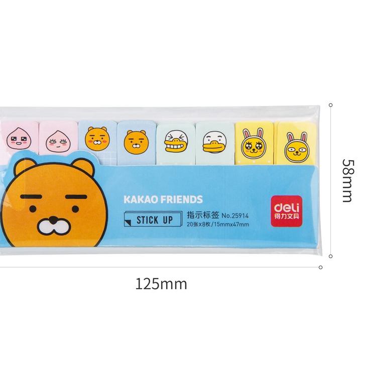

【CT】 Deli Index Tab Seri KAKAO Friends 20 Lembar, 8pcs/Pack, Kertas Kualitas Tinggi 25914