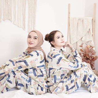 Homewear Piyama  Long Set Pajamas Bahan  Rayon  Viscose 