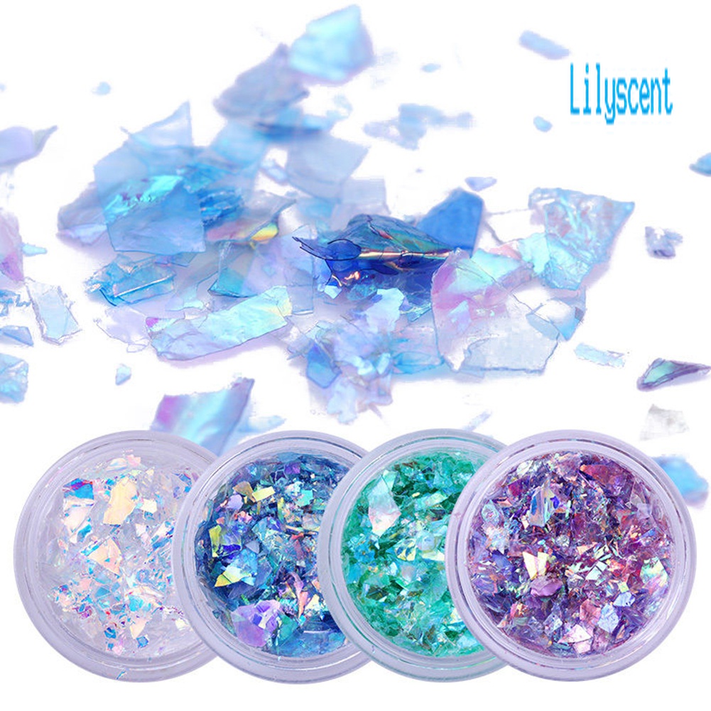 Lily Bubuk Glitter Sequin Fluorescent Untuk Dekorasi Nail Art DIY