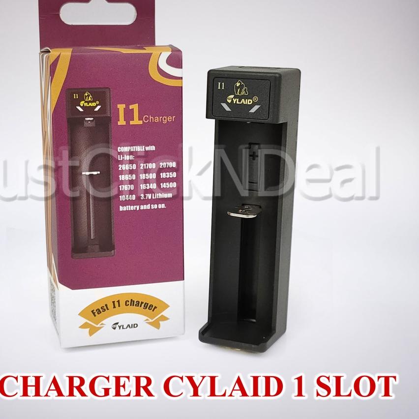۞ Charger 18650 Cylaid I1 1Slot Original Oten ☁