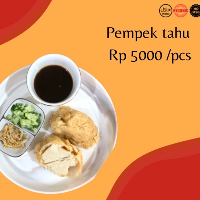 

5 pcs pempek tahu terbuat dari tenggiri gepeng (betina) super tersedia frozen dan matang