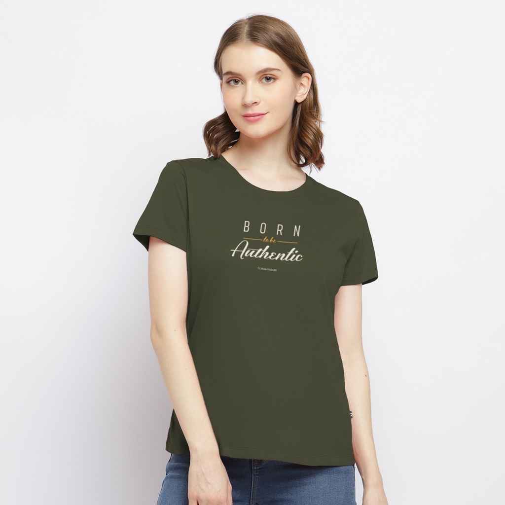 C2 Levron Green T-Shirt Wanita