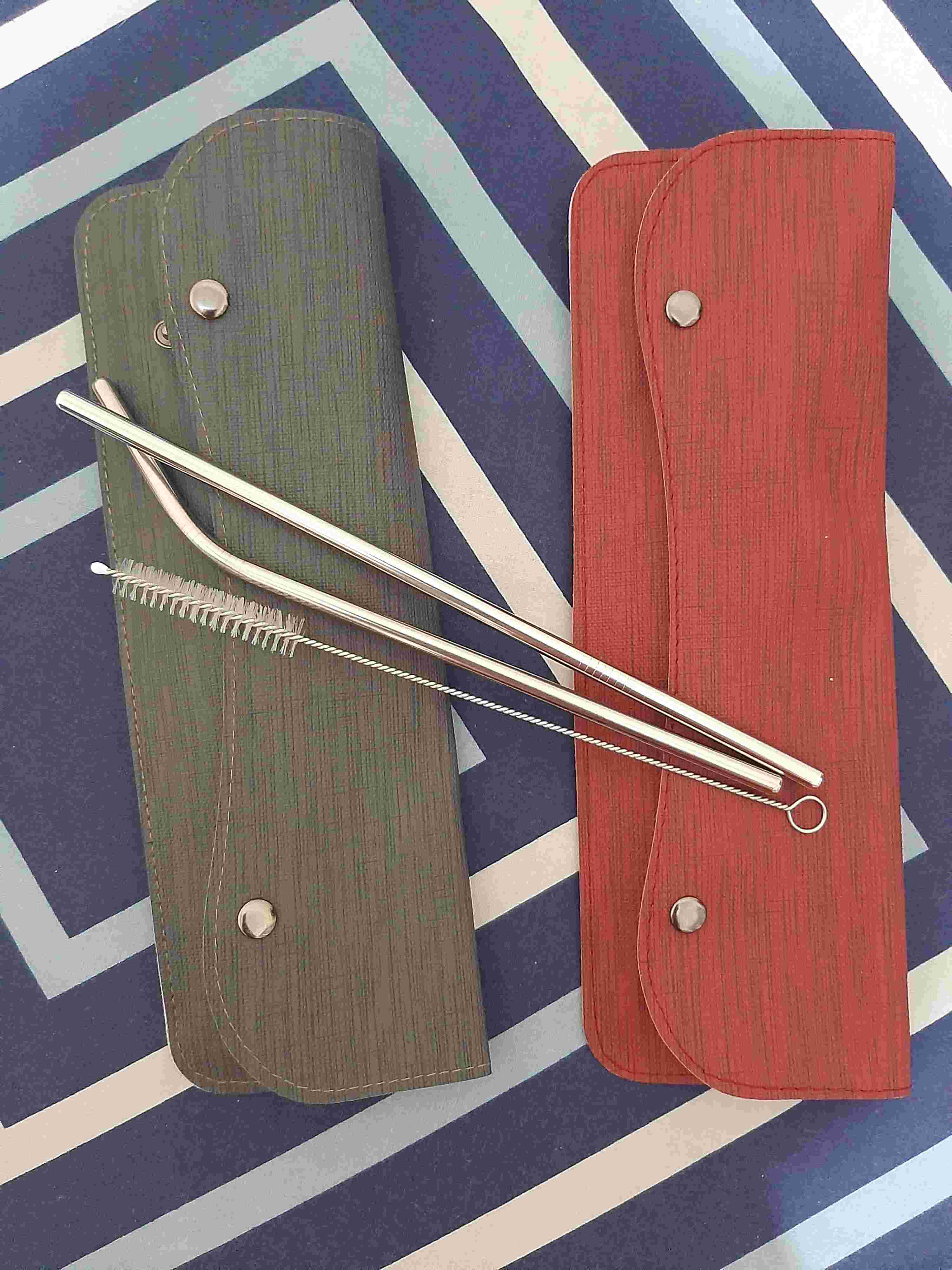 Sedotan Stainless Souvenir Pouch Komplit