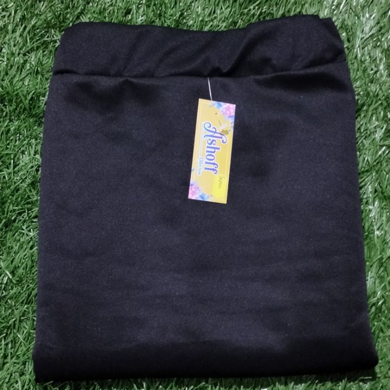 Rok Kerja Wanita Span Scuba Jumbo muat Bb 50kg sampai 80kg-Hitam belah belakang