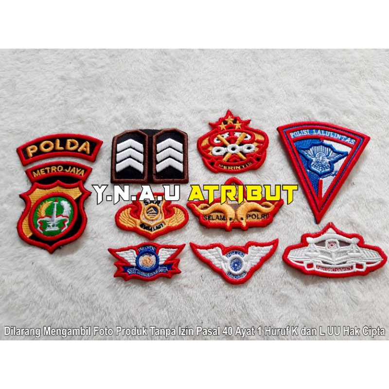 ATRIBUT PDL POLRI / PAKET ATRIBUT PDL BRIGADIR POLRI BORDIR TIMBUL