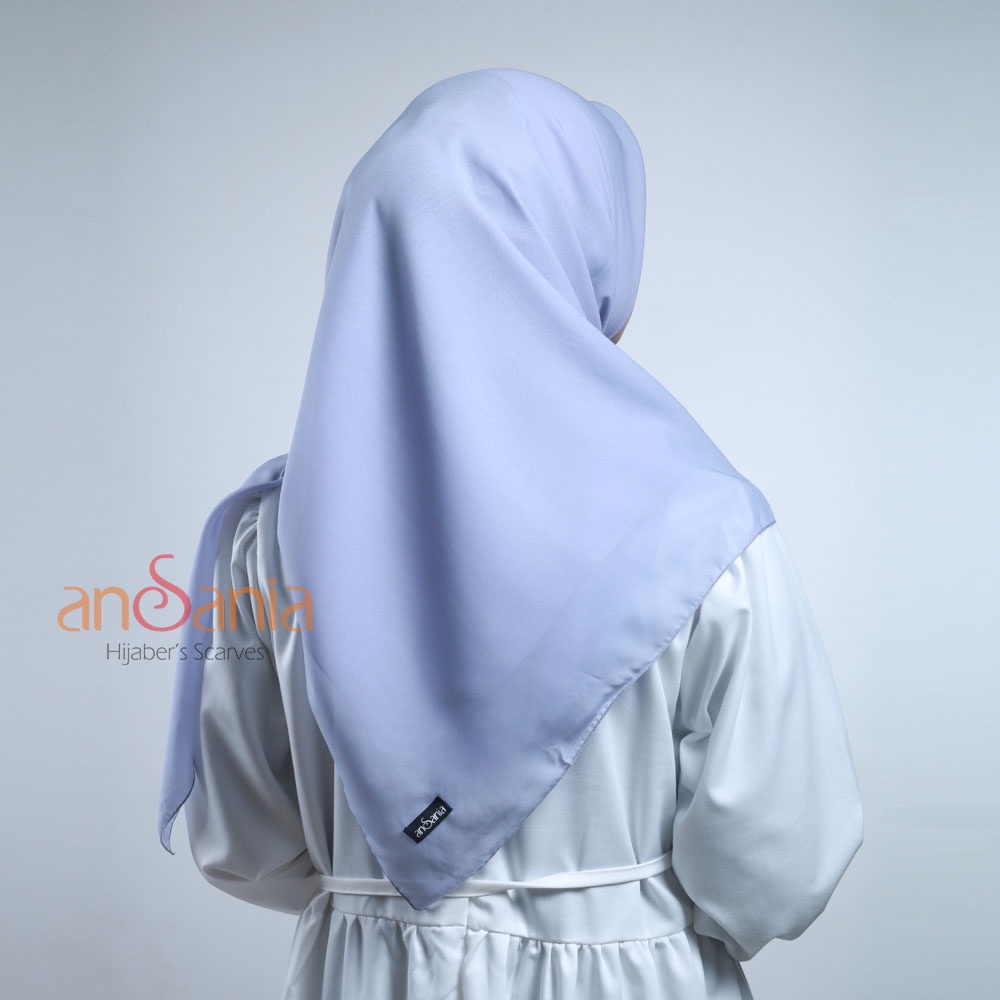 Ansania - Hijab Bella Square Ansania Kerudung Segi Empat Polos Seri Warna A / Xtra - Jilbab Pollycotton Premium Kerudung Segi Empat Hijab-2