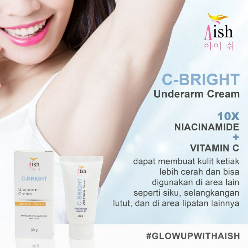 Aish Underarm Cream | Krim Pemutih Ketiak dan Selangkangan Hitam | Cream Pemutih Leher