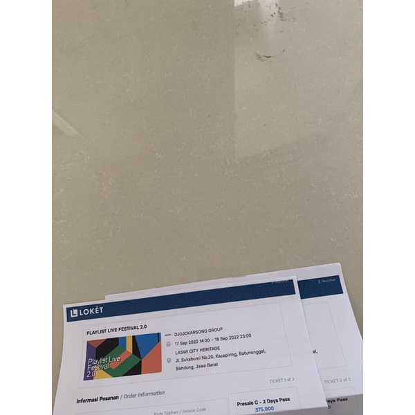 Tiket playlist festival 2 day pass