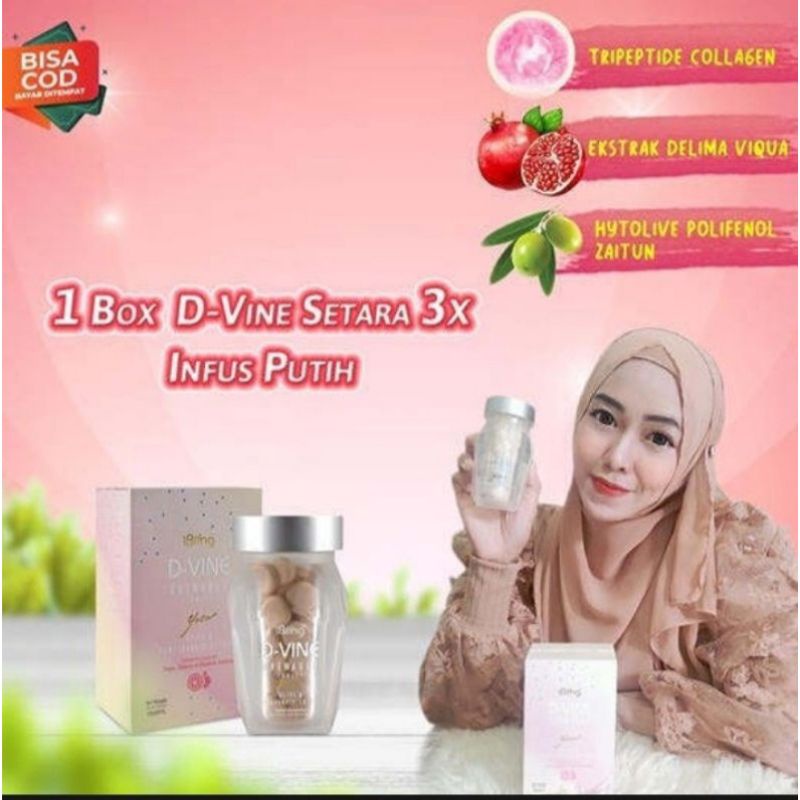 D vine Collagen Original Promo 30 Butir Murah, Kolagen Pemutih Kulit Mengandung Anti Aging Alami