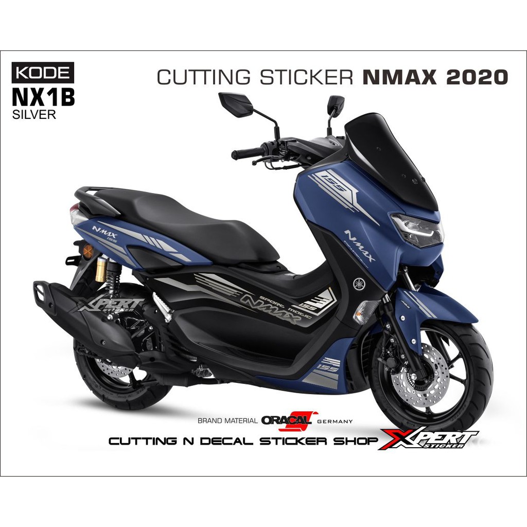 STICKER YAMAHA NEW NMAX 2020 WARNA SILVER - KODE NX1Ba