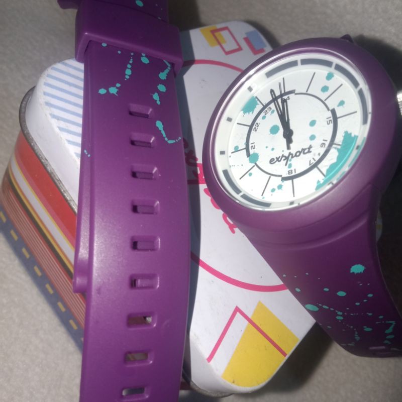 Preloved Jam Tangan Exsport Free 1 Strap - Purple