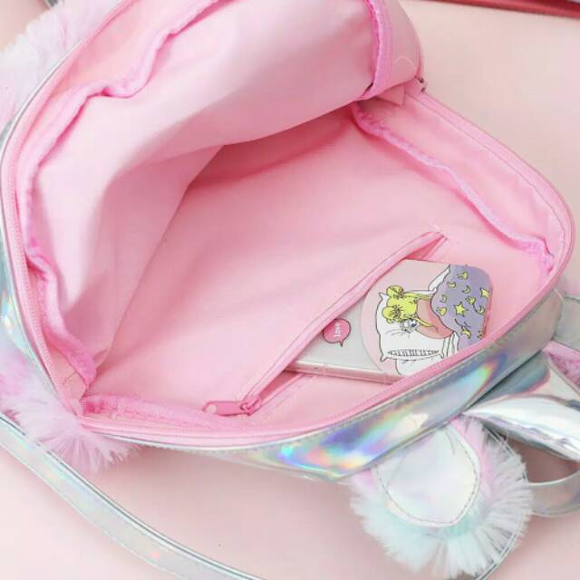 Tas ransel anak rainbow unicorn /tas bulu anak