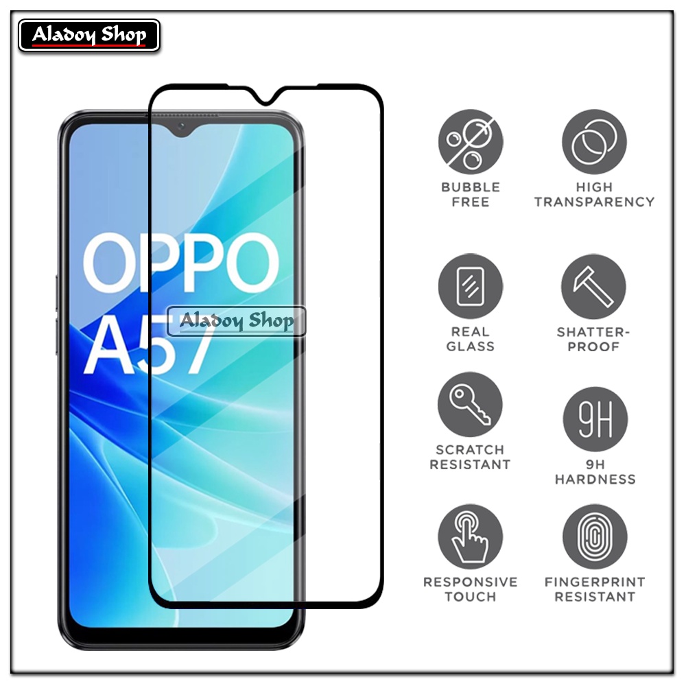 PAKET Tempered Glass + Skin Carbon Film 3D Oppo A57 4G / Oppo A57S 4G / Oppo A57E 4G 2022