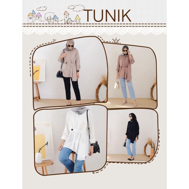 Atasan Wanita Tunik Baju Tunik Potongan Simple