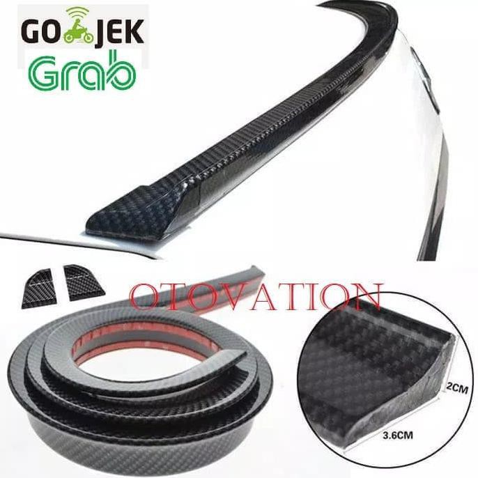 Mini Ducktail Spoiler Lips Bagasi Belakang Carbon Outlander Sport