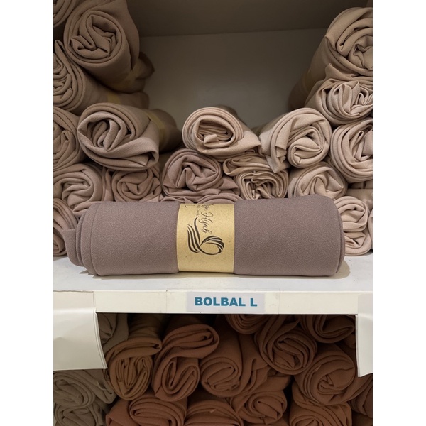 KHIMAR SYARI SEGI EMPAT INSTAN JUMBO BOLAK BALIK-Latte