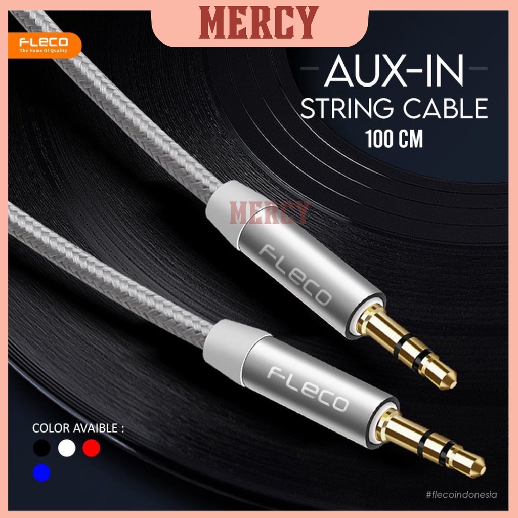 KABEL AUX STRING 1 IN 1 F-440 KABEL AUDIO KABEL SALON Speaker 3.5 Spring Male To Male