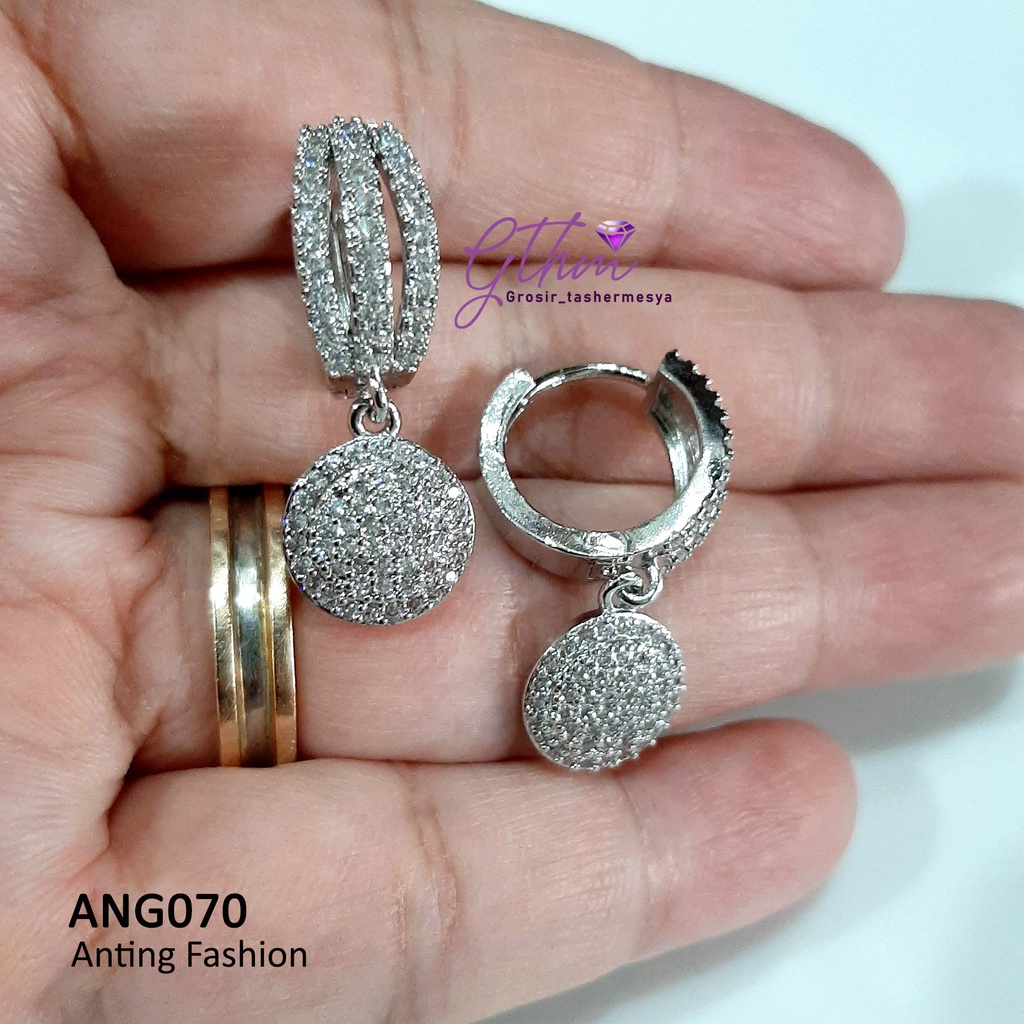 Anting Klip Jurai BVL Diamond Perhiasan Fashion Import Premium Anti Karat ANG070 gthm