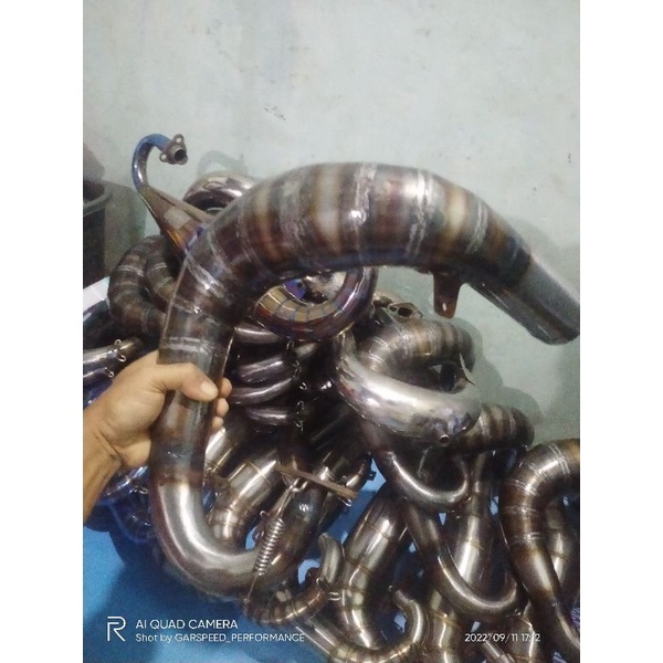 knalpot goped 63 mesin kanan 63cc plat karat