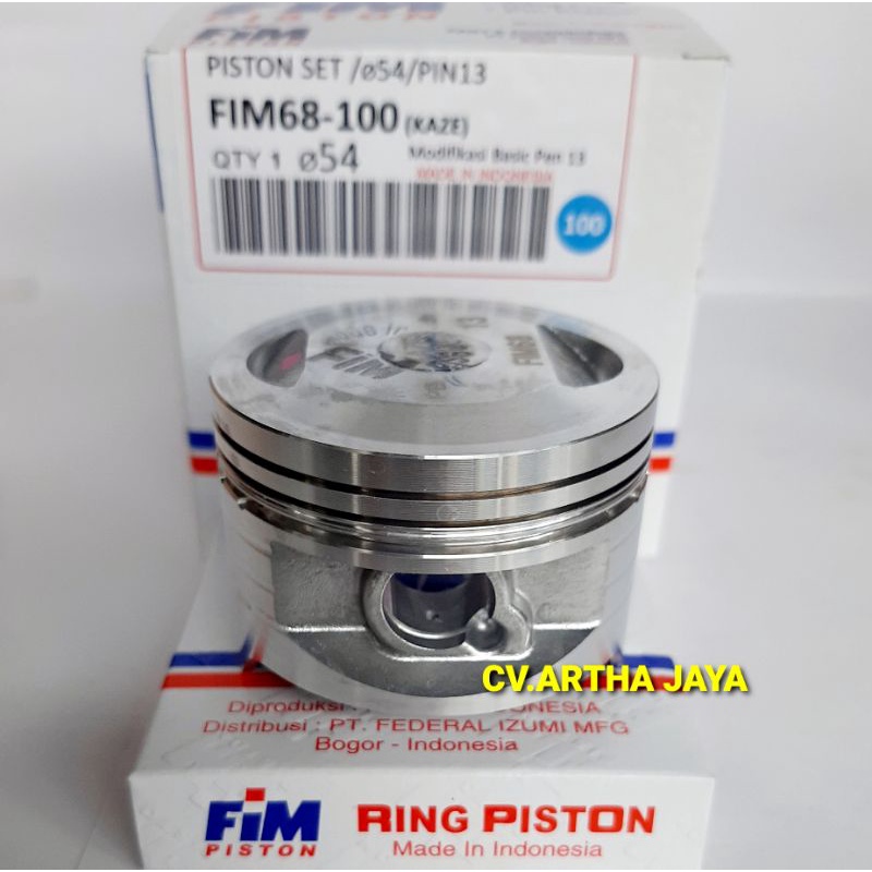 PISTON KIT FIM FIM68 KAWASAKI KAZE / KAZE R ( 53 / 53,5 / 54 / 54,5 / 55 ) ( STD / 050 / 100 / 150 / 200 ) ( PEN 13 / PIN 13 )-1