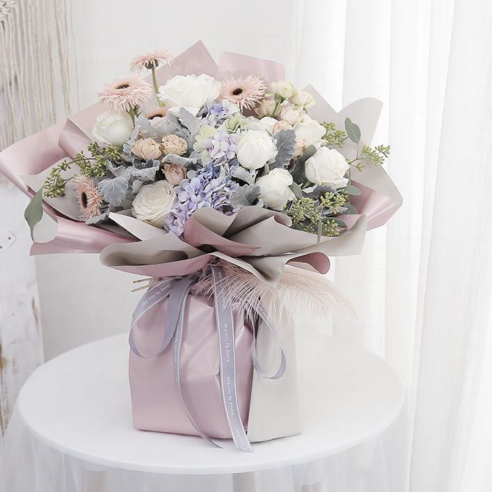 

(uoj-770) Kertas Bunga Wrapping Paper (1 pack) - Bicolor Rosegold (60 x 60 cm) .!