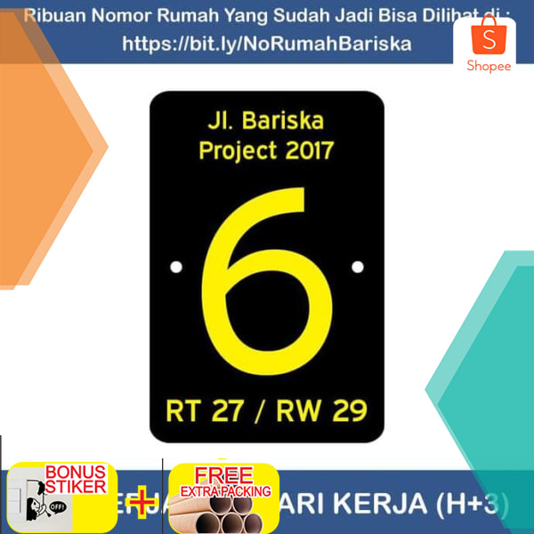 

TERLARIS NOMOR RUMAH ACRYLIC / AKRILIK 20X30 PEN IKLAN LASER CUTTING - Keren