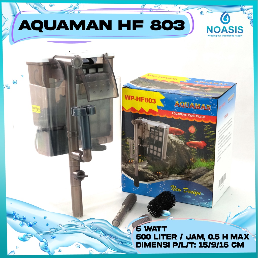 FILTER GANTUNG AQUARIUM HANGING FILTER SLIM AQUAMAN WP HF 803 HF-803