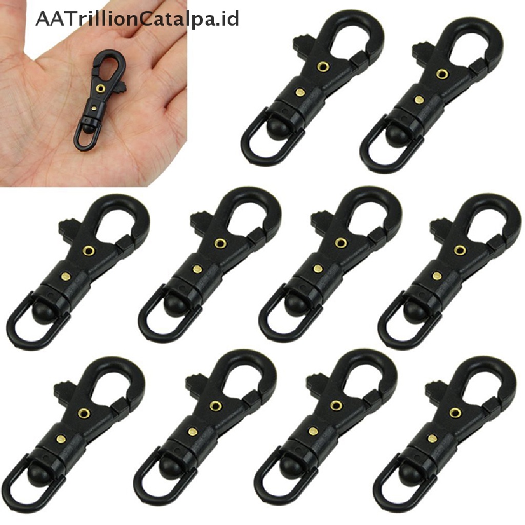 Aatrillioncatalpa 10pcs Gantungan Kunci Carabiner Mini EDC Bisa Diputar Untuk Survival