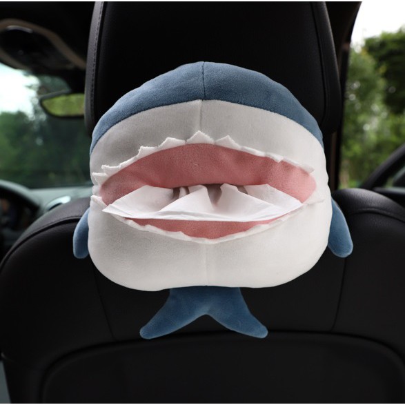 NEW BUTTT Tempat Tisu Tissue Mobil SHARK CORGI dan KUCING gantung belakang Jok dan Armbox