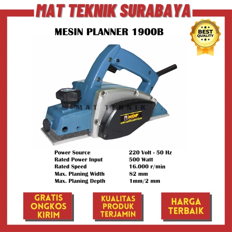 Mesin Planner 1900B NDP / Ketam / Sugu / Pasrah Kayu / Serut / Planer
