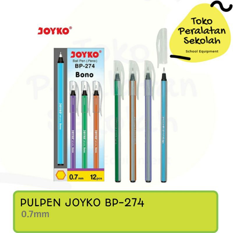 

Pulpen Joyko BP-274 Black 0.7mm