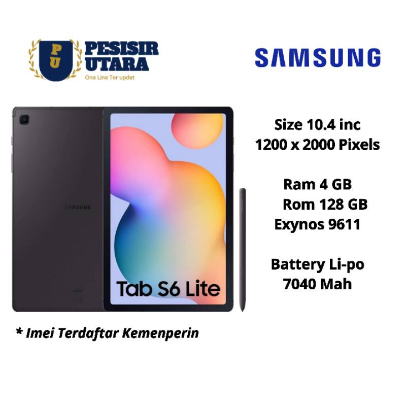 Tablet Samsung Tab S6 Lite 4/128 Promo Murah Segel Resmi Sein
