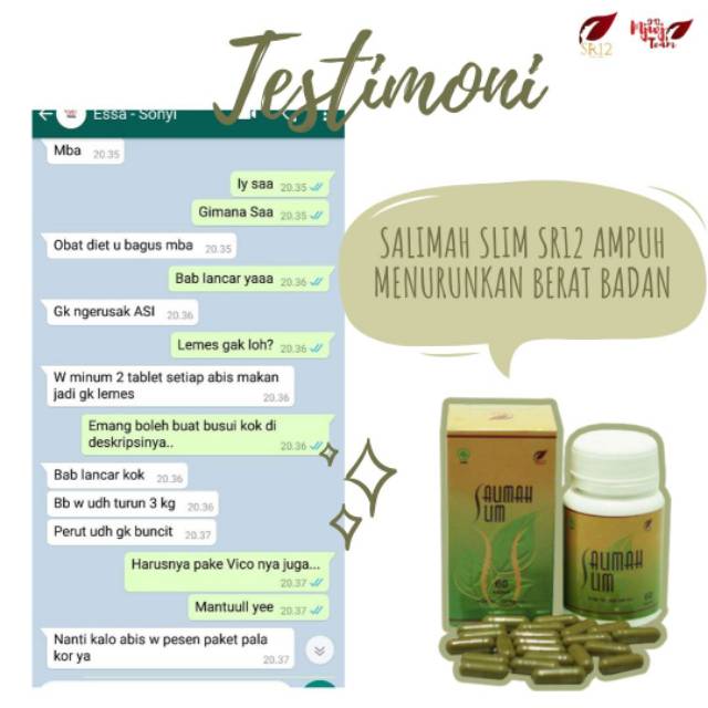 Salimah Slim SR12 Pelangsing Obat Diet Herbal Ampuh Peluntur Lemak Badan