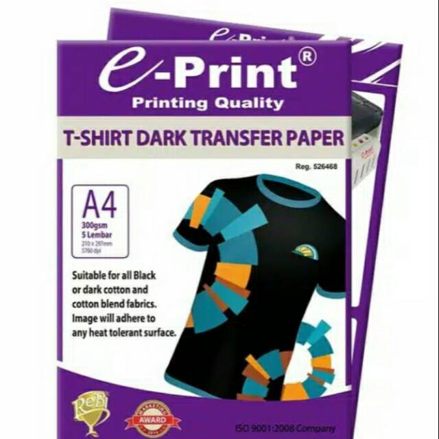 

T-Shirt Dark Transfer Paper e-Print A4 300gsm