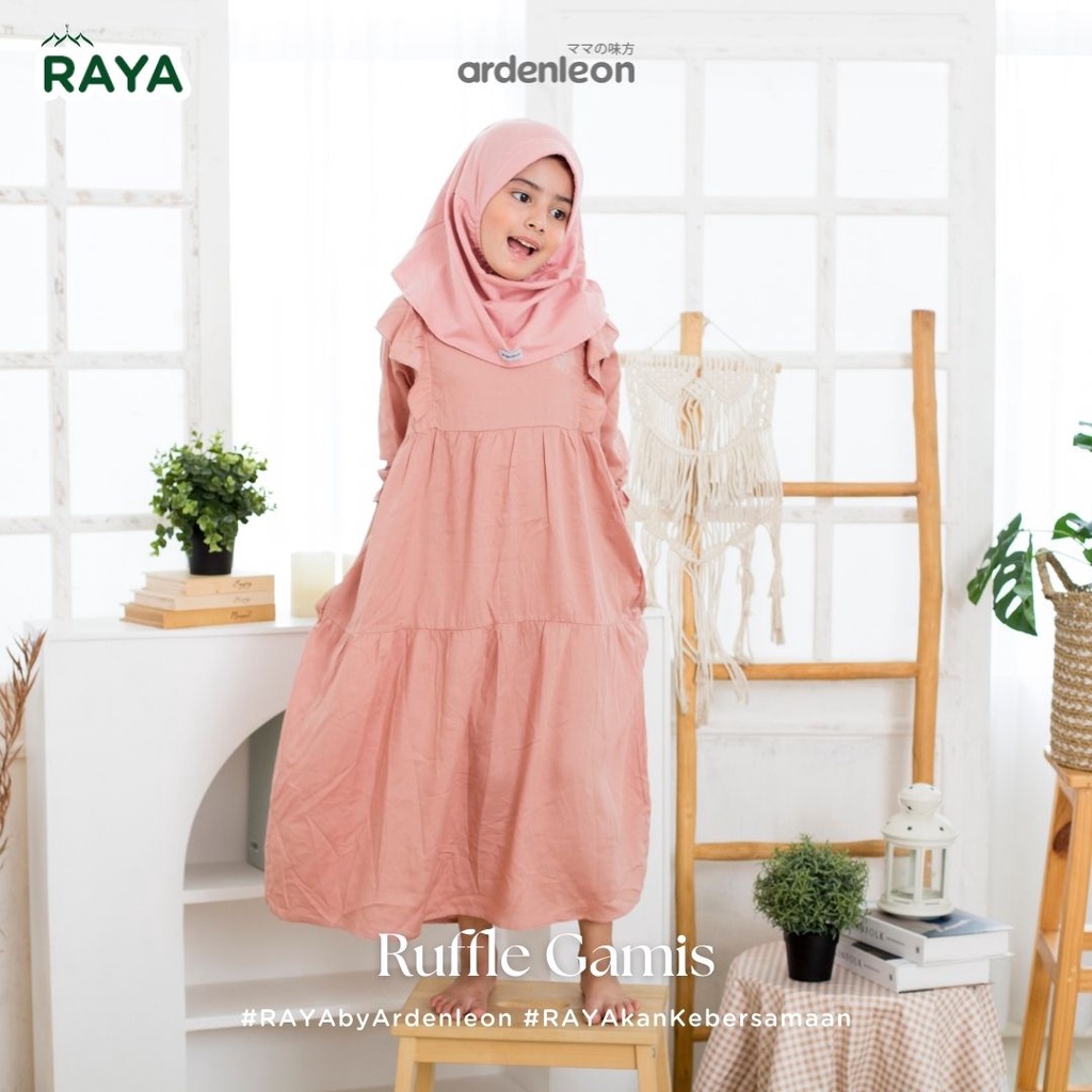 Ardenleon Girl Ruffle Gamis Raya Collection Gamis Anak Perempuan