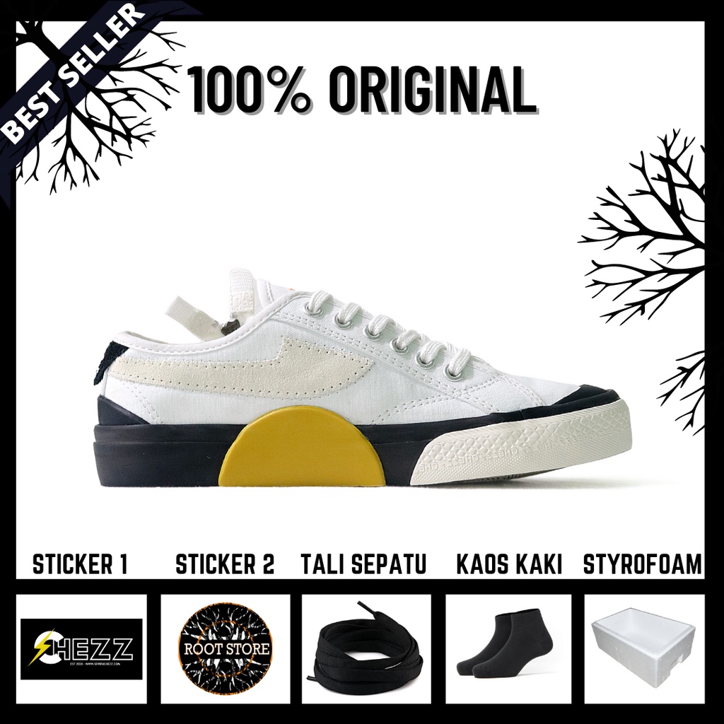 (ORIGINAL) SEPATU LOKAL CASUAL PROTO FLASH RABBIT WHITE LOW | NOT COMPASS FXXKING RABBITS FR2