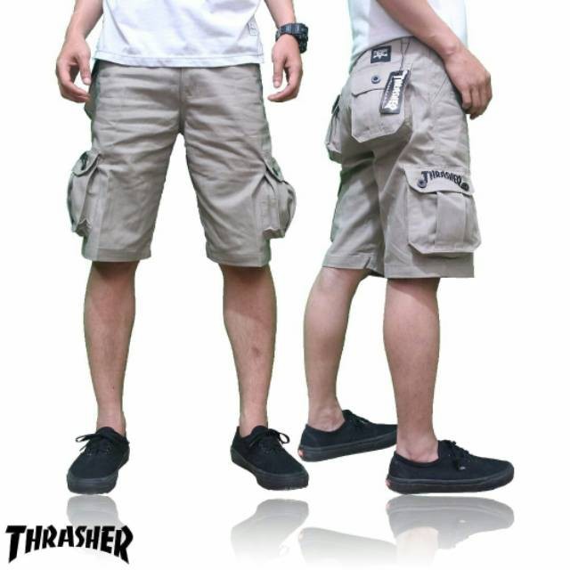 Celana Pendek Pria Cargo PDL / Celana Cargo Thrasher Outdoor Pria / Cargo Pants / Celana gunung