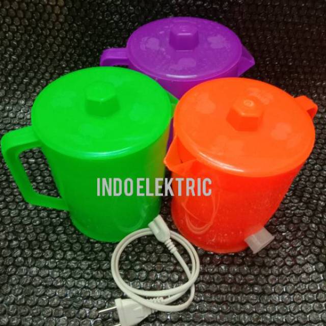 TEKO KECIL LISTRIK PLASTIK /PEMANAS AIR PLASTIK MUG 1LITER