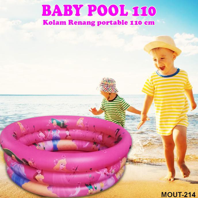 BABY POOL 110 kolam renang anak mini portable bahan karet - MOUT-214