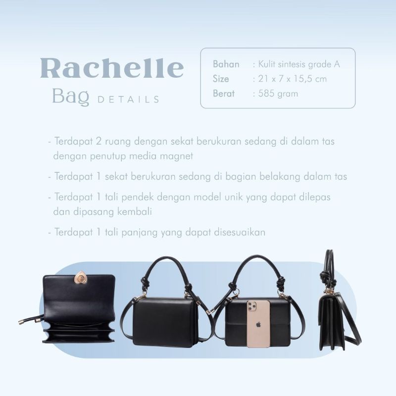 RACHELLE BAG JIMS HONEY ORI TAS SELEMPANG WANITA CUTE IMPOR FASHION CEWEK KOREA TOTE SLING HAND BAG