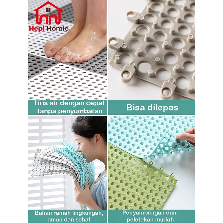 [HH] KARPET KAMAR MANDI ANTI SLIP POLKADOT / KESET ALAS LANTAI ANTI LICIN BATHROOM MAT 30X30 CM