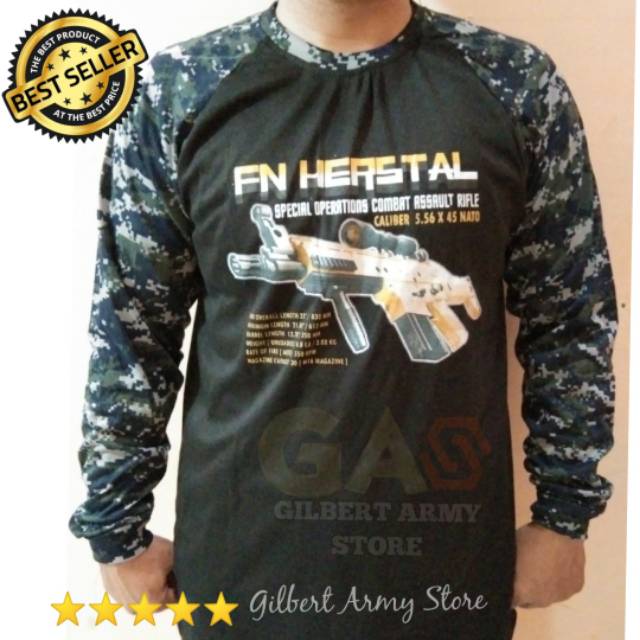 GILBERT  ARMY STORE-Kaos Reglan Kombinasi isi 60pcs  -Kaos Gambar  Lengan Panjang-Grosir Konveksi Kaos Army