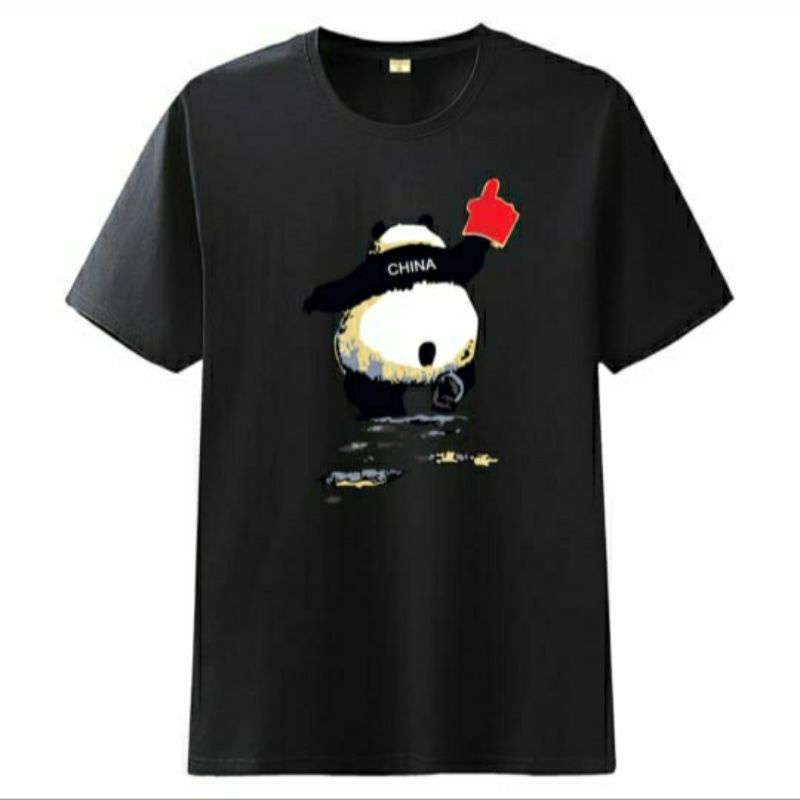 BAJU KAOS DISTRO PRIA POLOS | SABLON PANDA