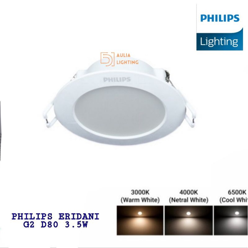 Lampu Eridani Led Philips 3.5W Gen2 DL190B Downlight 59260 3w 3.5 watt inbow hias plafon original