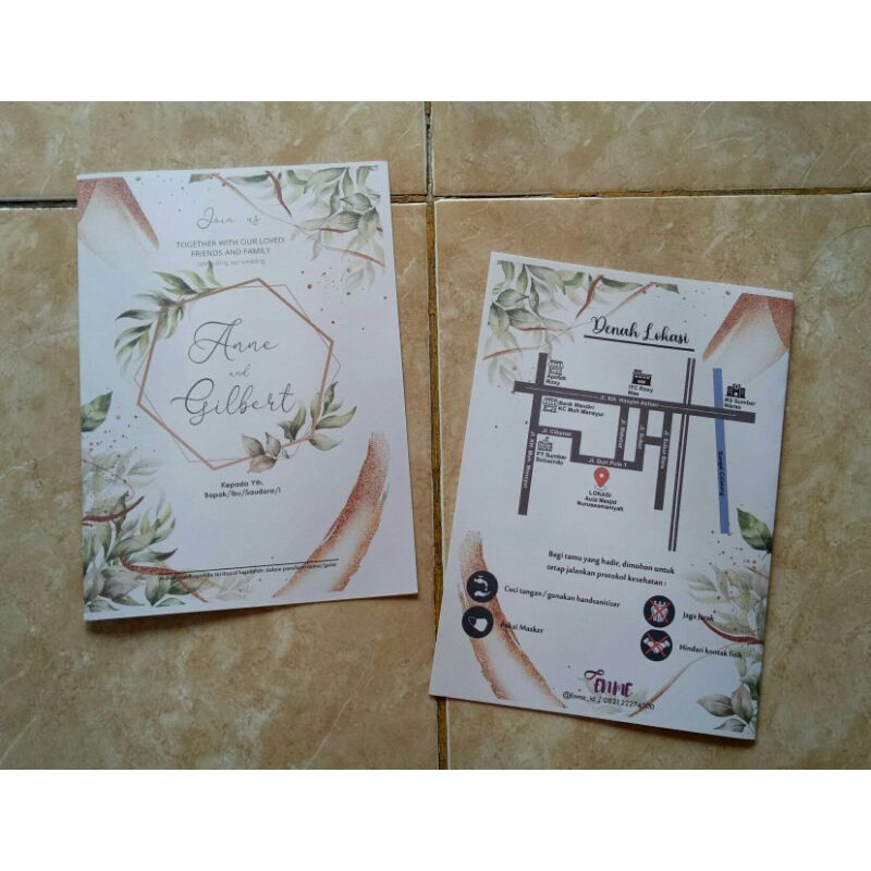 Undangan Pernikahan Murah, undangan nikah, undangan pernikahan jasmine, undangan pernikahan custom d