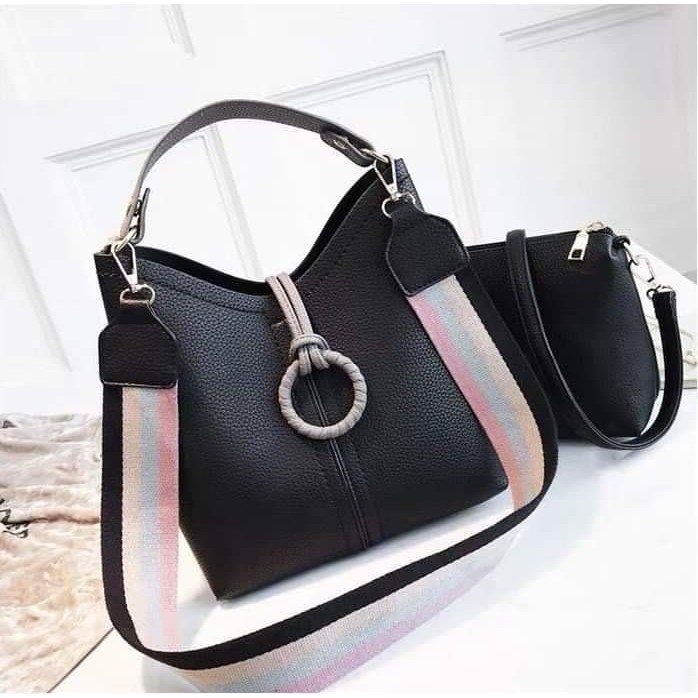 LT 1494 RISCE TAS 2IN1 TAS TOTE IMPORT WANITA CEWEK PEREMPUAN JAKARTA BQ 2410 bEL 375 GI 02959