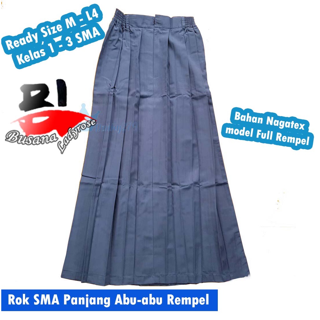 Rok Rempel Abu-Abu SMA Panjang