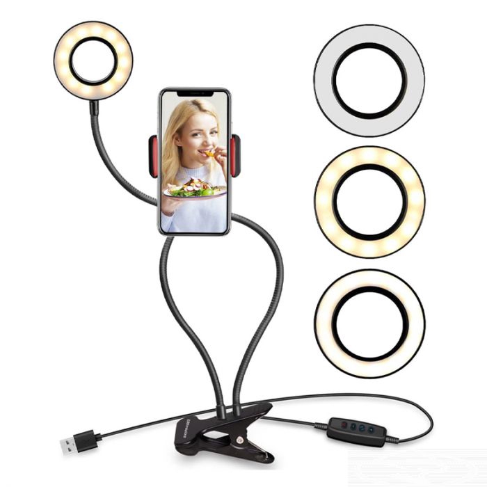 Professional Live Stream LazyPod Lampu Tik Tok Dengan Phone Holder